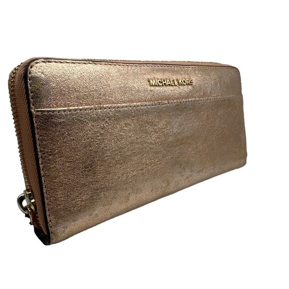 MICHAEL KORS Pink Glitter Zip Around Wallet - Picture 4 of 11